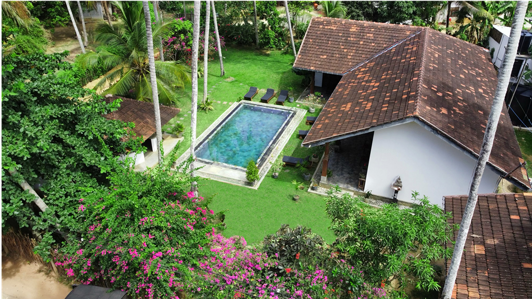 Luxury villa Sri Lanka – Villa Hiriketiya garden with tropical plants